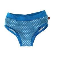 Bobette 2 ans pois bleu et blanc