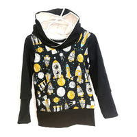 Hoodies évolutif motif en french Terry voyage en fusée