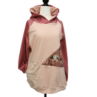 Hoodies 2XL ''fleurs vinatges roses''