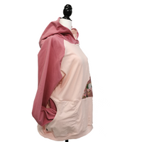 Hoodies 2XL ''fleurs vinatges roses''