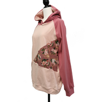 Hoodies 2XL ''fleurs vinatges roses''