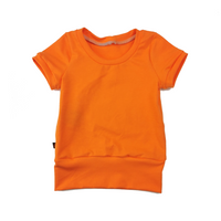 t-shirt orange 6-9 ans