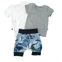 Short, culotte courte demi-taille prédateurs sous la mer