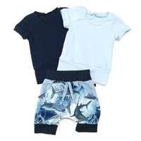 Short, culotte courte demi-taille prédateurs sous la mer