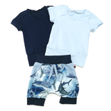 Short, culotte courte demi-taille prédateurs sous la mer