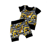 Short, culotte courte demi-taille tracteurs et ces chevrons