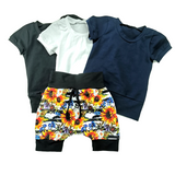 Short, culotte courte demi-taille tournesol