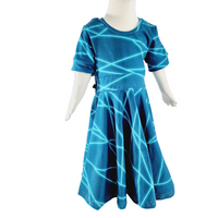 Robe néon bleu
