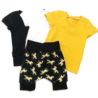 Short, culotte courte demi-taille licornes dorées