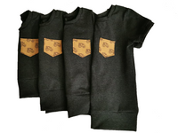 T-shirt évolutif charcoal à poche tracteur