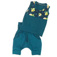 Short, culotte courte jeans extensible turquoise pétrole