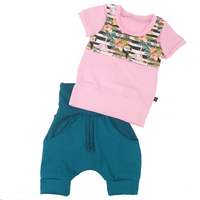 Short, culotte courte jeans extensible turquoise pétrole