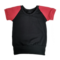 t-shirt manches à pois 6-9 ans