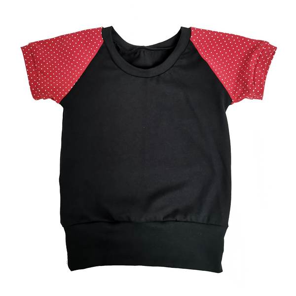 t-shirt manches à pois 6-9 ans