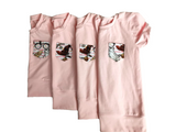 T-shirt évolutif rose à poche sortilèges