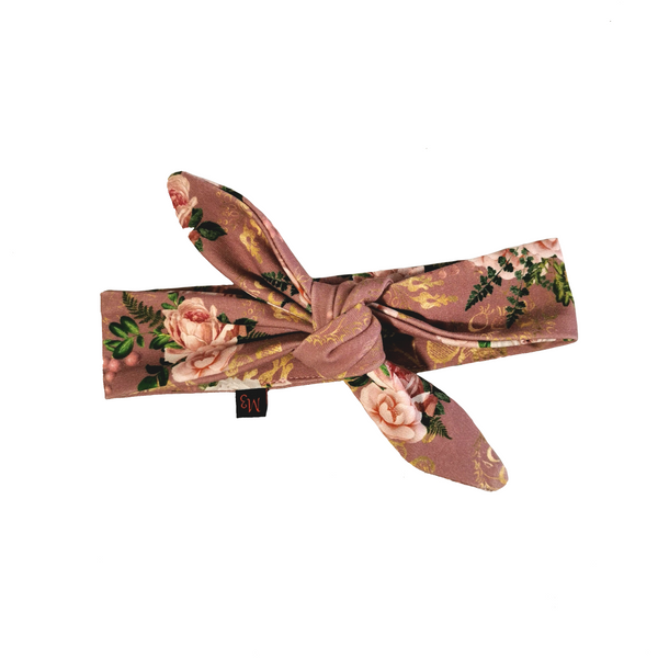 Bandeau nœud fleurs vintages