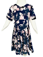 Robe fleuris marines