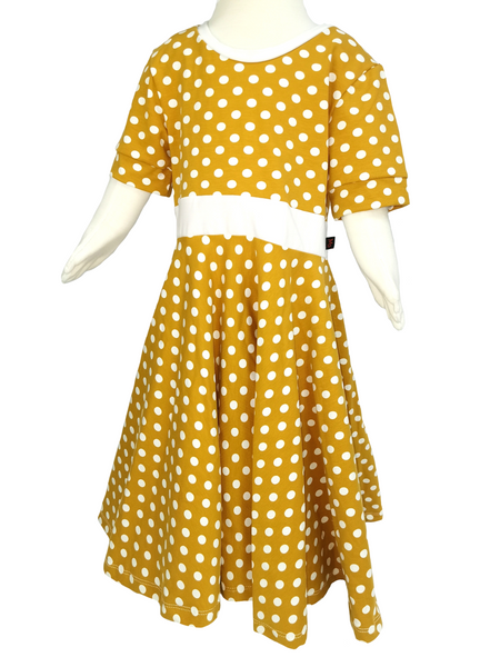 Robe pois jaune