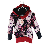 Hoodies évolutif fleuris french terry