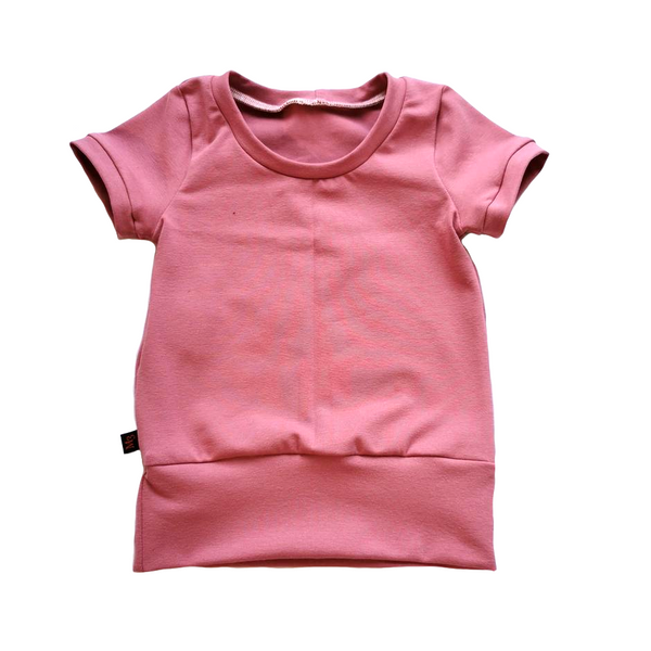 t-shirt vieux rose 6-9 ans
