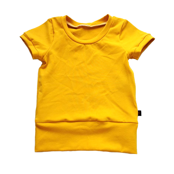 T-shirt moutarde claire 6-9 ans