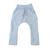 Jeans bleu pâle taille élastique coupe jogger avec poches