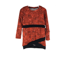Tunique évolutive manches longues brillant rouge