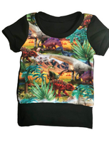 T-shirt évolutif dinosaures colorés