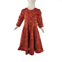 Robe manches longues glitters rouges