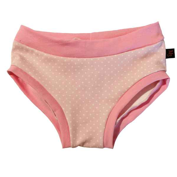 Bobette 3 ans pois roses pâles