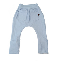 Jeans bleu pâle taille élastique coupe jogger avec poches