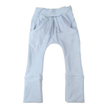 Jeans bleu pâle taille élastique coupe droite avec poches