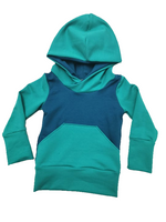 Hoodies évolutif chaud french Terry turquoise