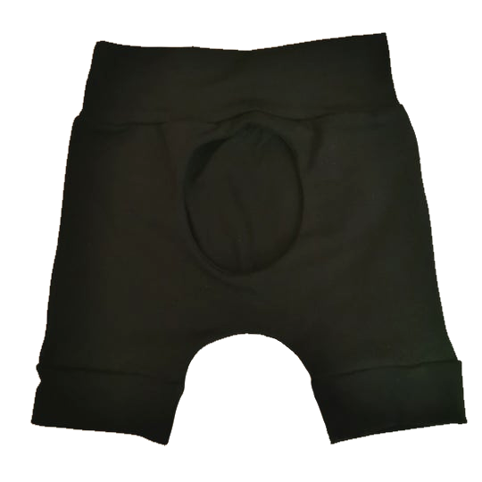 short hublot demi-taille noir