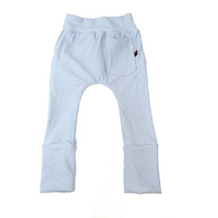 Jeans bleu pâle taille élastique coupe droite avec poches