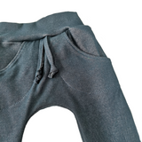 Jeans marine taille élastique coupe droite avec poches