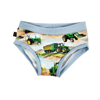 Bobette 2 ans tracteurs verts