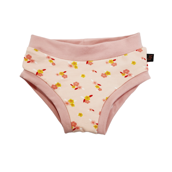 Bobette 3 ans fleuris beige