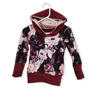 hoodies évolutif 1-3T fleuris bourgeonne frenchterry