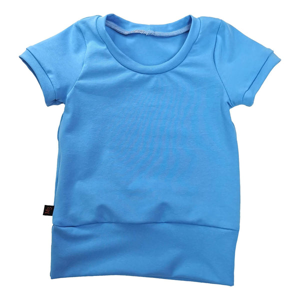 T-shirt évolutif bleu azure